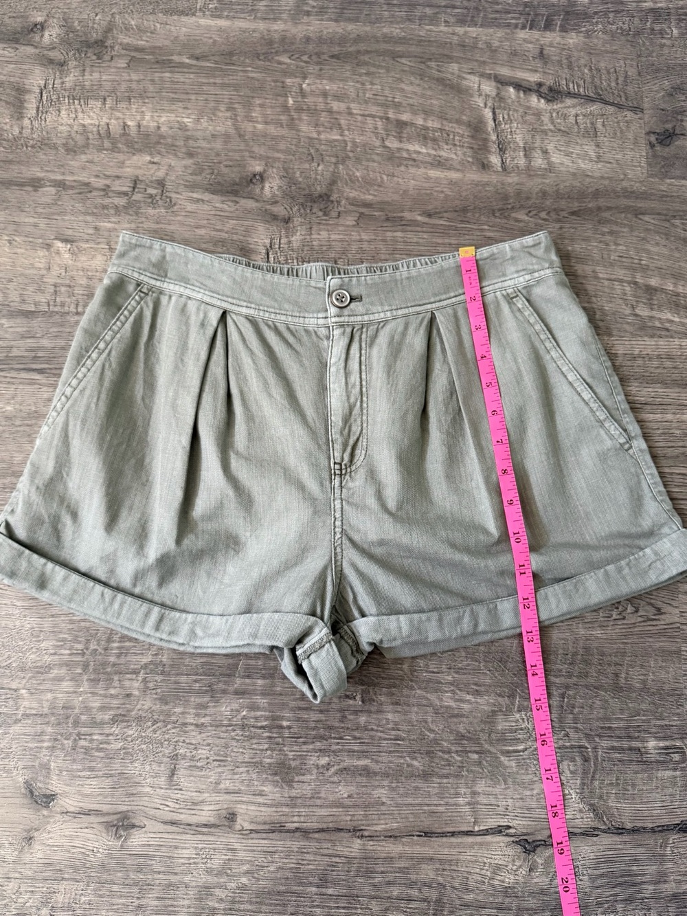 Pilcro Womens Pleated Cuffed Cotton Shorts Size 28 Coastal Casual Resort - Picture 8 of 10